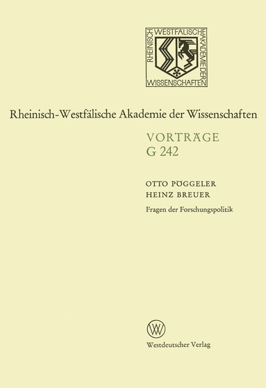 Otto Pöggeler - Fragen der Forschungspolitik, Häftad
