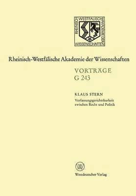Klaus Stern - Verfassungsgerichtsbarkeit zwischen Recht und Politik, Häftad