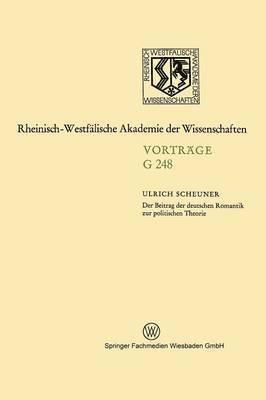 Ulrich Scheuner, Ulrich Scheuner - Der Beitrag der deutschen Romantik zur politischen Theorie, Häftad