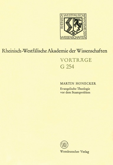 bokomslag Evangelische Theologie vor dem Staatsproblem