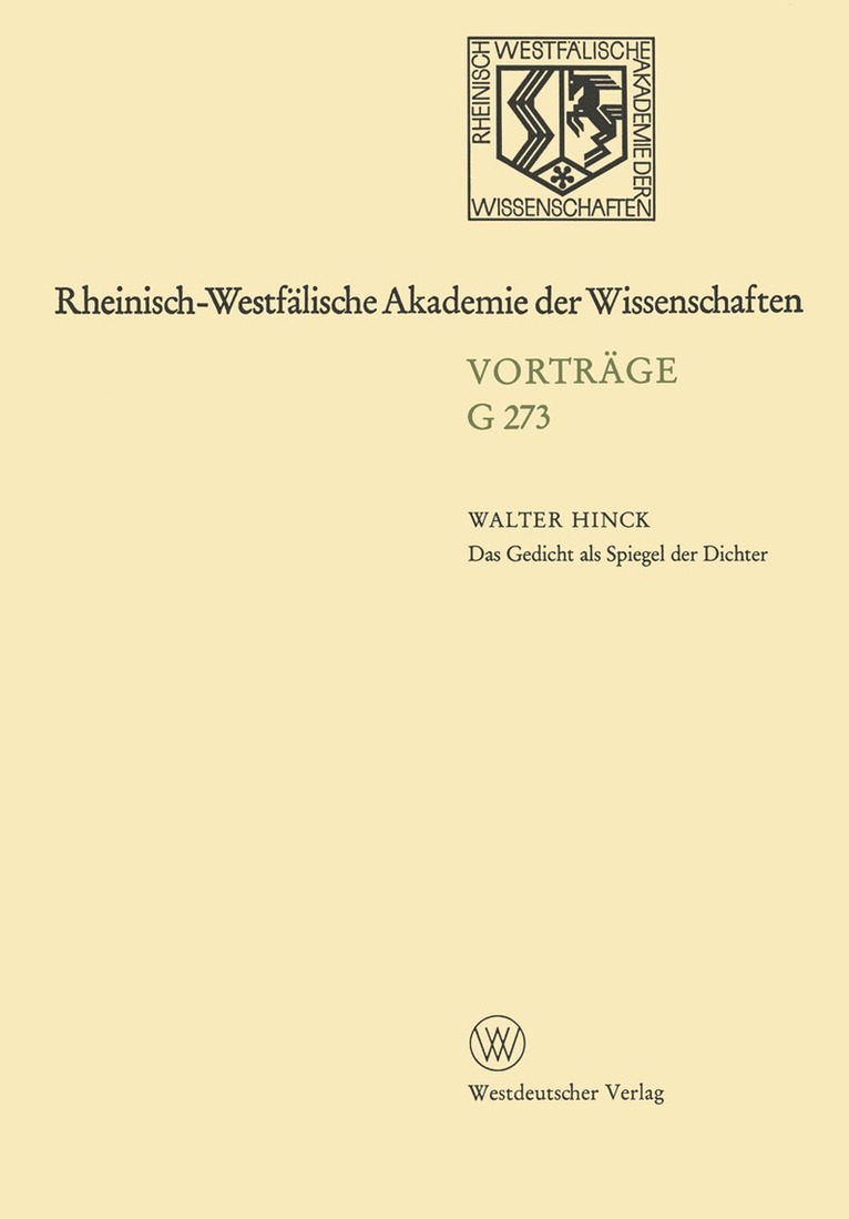 Walter Hinck - Das Gedicht als Spiegel der Dichter, Häftad