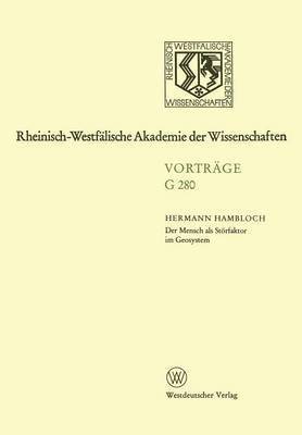 bokomslag Der Mensch als Strfaktor im Geosystem