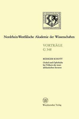 Orakel und Opferkulte bei Vlkern der westafrikanischen Savanne 1