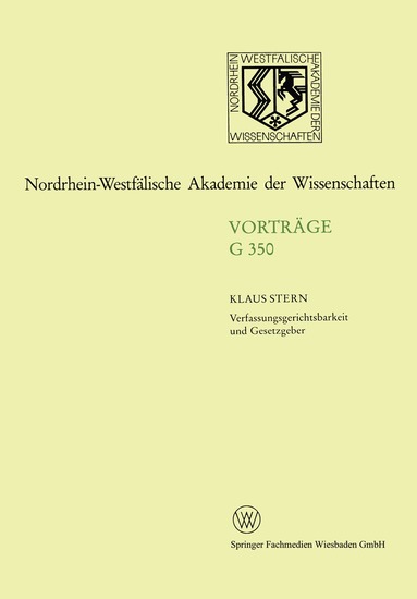 Klaus Stern - Verfassungsgerichtsbarkeit und Gesetzgeber, Häftad