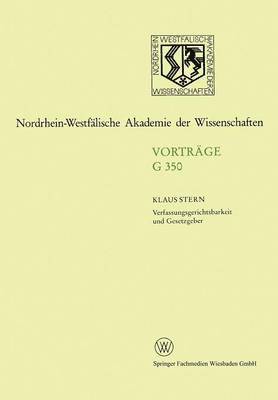 bokomslag Verfassungsgerichtsbarkeit und Gesetzgeber