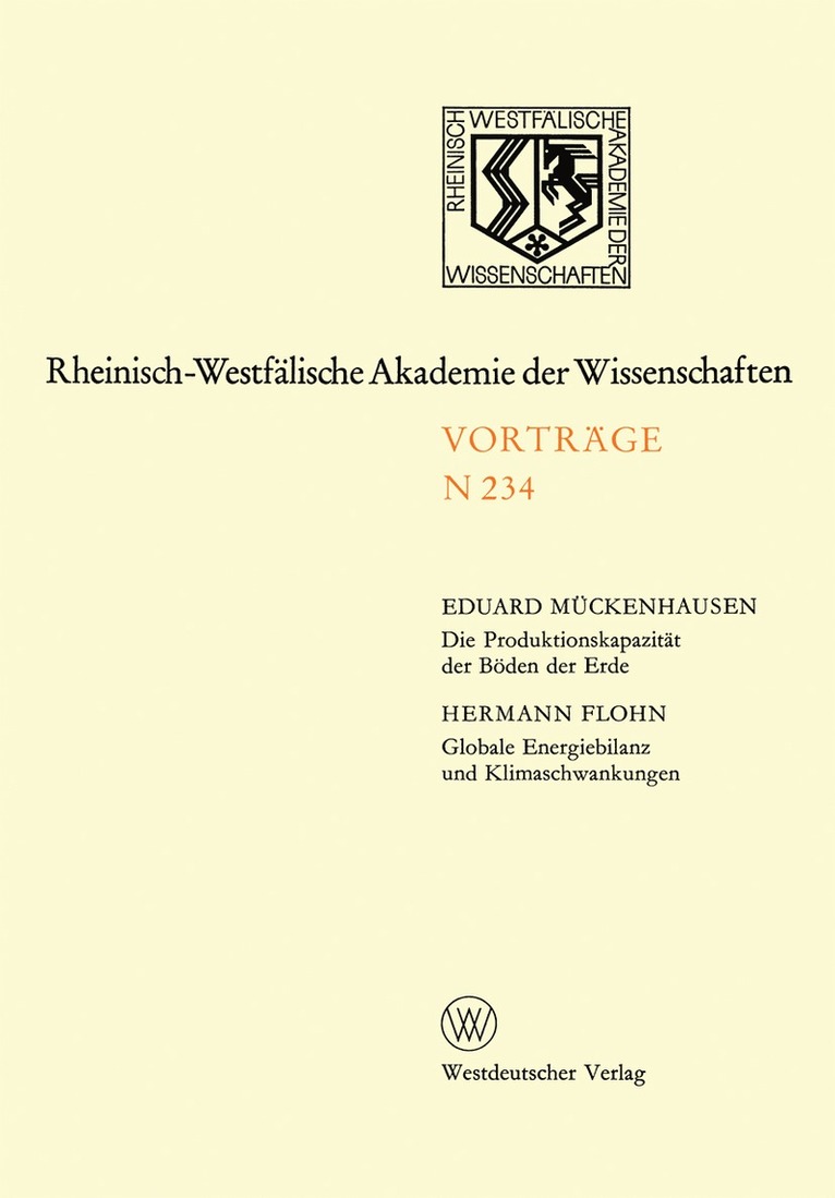 Eduard Mückenhausen, Eduard Muckenhausen - Die Produktionskapazität der Böden der Erde. Globale Energiebilanz und Klimaschwankungen, Häftad