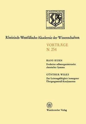 bokomslag Evolution selbstorganisierender chemischer Systeme. Zur Leistungsfhigkeit homogener bergangsmetall-Katalysatoren