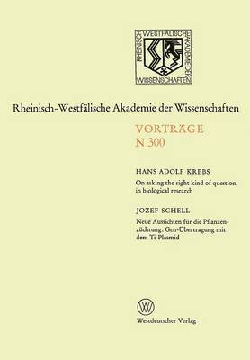Hans Adolf Krebs - On asking the right kind of question in biological research, Häftad. Tillgänglighet: Lägg i varukorg