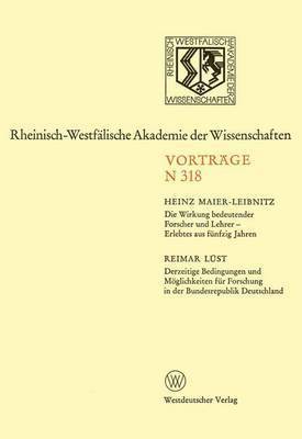 bokomslag Die Wirkung bedeutender Forscher und Lehrer  Erlebtes aus fnfzig Jahren