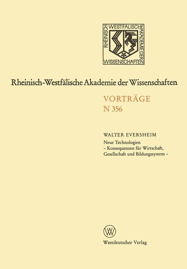Walter Eversheim - Natur-, Ingenieur- und Wirtschaftswissenschaften, Häftad