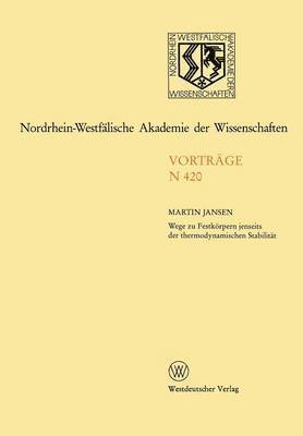 Martin Jansen - Nordrhein-Westfälische Akademie der Wissenschaften, Häftad