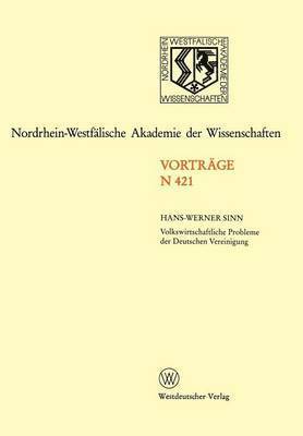 bokomslag Volkswirtschaftliche Probleme der Deutschen Vereinigung