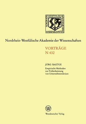 bokomslag Empirische Methoden zur Früherkennung von Unternehmenskrisen