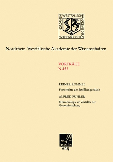 Reiner Rummel - Fortschritte der Satellitengeodäsie. Mikrobiologie im Zeitalter der Genomforschung, Häftad