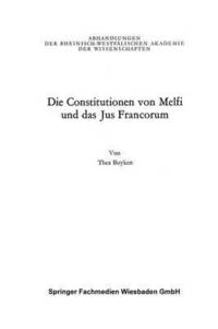 bokomslag Die Constitutionen von Melfi und das Jus Francorum