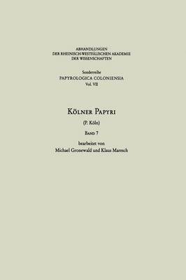 Michael Gronewald, Klaus Maresch, Universität zu Köln, Universität Zu Köln - Kölner Papyri, Häftad