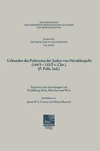 bokomslag Urkunden des Politeuma der Juden von Herakleopolis (144/3133/2 v. Chr.) (P. Polit. Iud.)