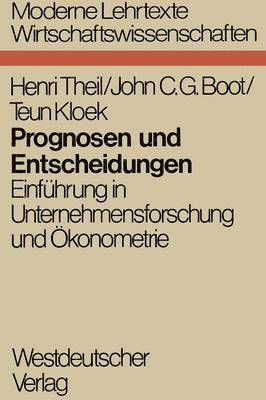 bokomslag Prognosen und Entscheidungen