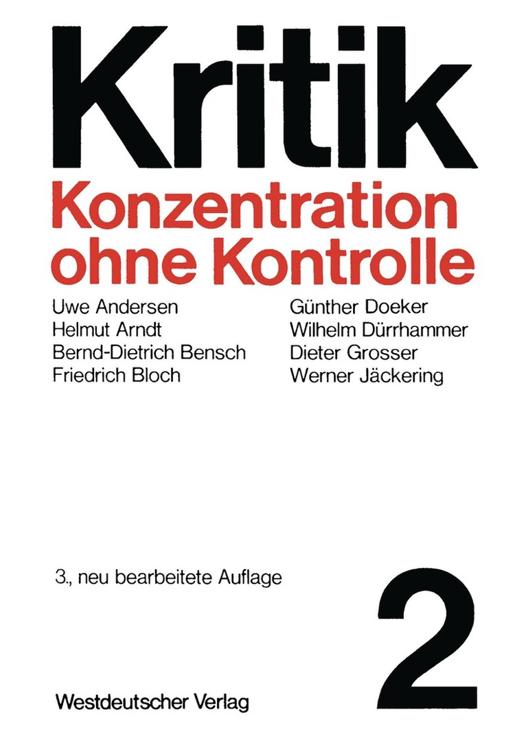 Konzentration ohne Kontrolle 1