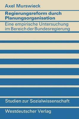 bokomslag Regierungsreform durch Planungsorganisation