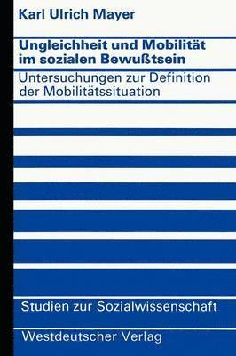 bokomslag Ungleichheit und Mobilitt im sozialen Bewutsein