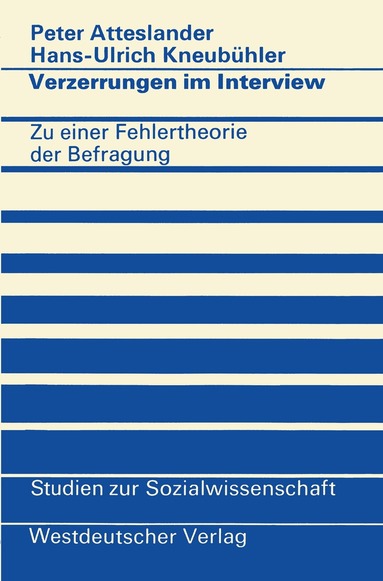 Peter Atteslander - Verzerrungen im Interview, Häftad