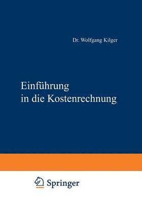 bokomslag Einführung in die Kostenrechnung