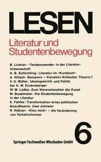 bokomslag Literatur und Studentenbewegung