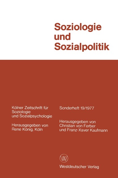 Christian von Ferber - Soziologie und Sozialpolitik, Häftad