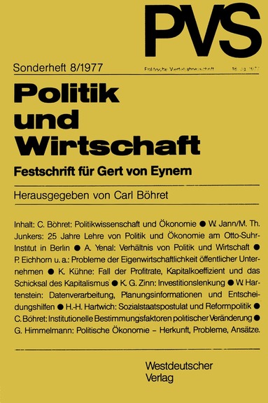 Carl Böhret - Politik und Wirtschaft, Häftad