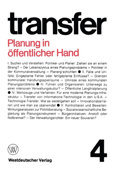 Carl Böhret - Planung in öffentlicher Hand, Häftad