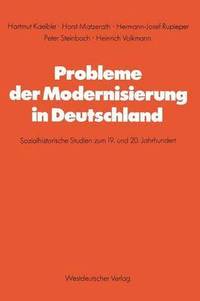 bokomslag Probleme der Modernisierung in Deutschland