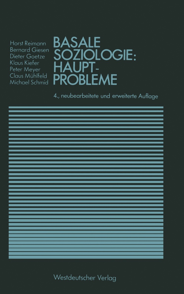 Horst Reimann - Basale Soziologie: Hauptprobleme, Häftad