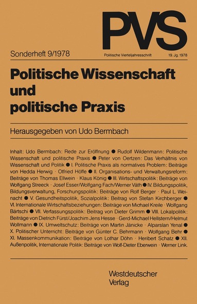Udo Bermbach - Politische Wissenschaft und politische Praxis, Häftad