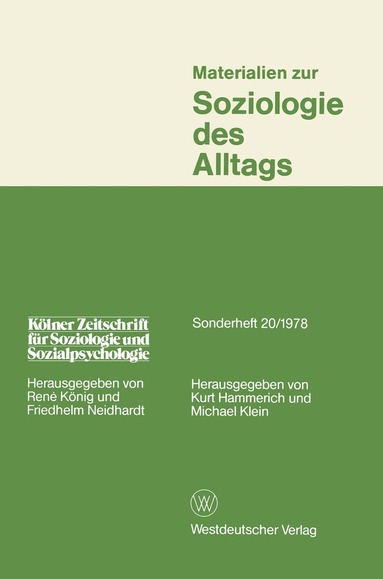 bokomslag Materialien zur Soziologie des Alltags