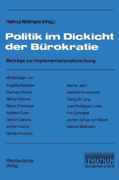 Hellmut Wollmann - Politik im Dickicht der Bürokratie, Häftad