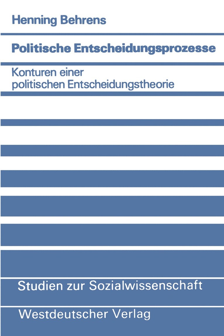 Henning Behrens - Politische Entscheidungsprozesse, Häftad