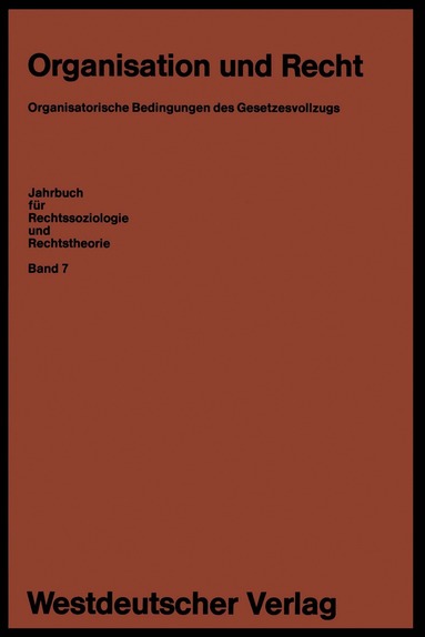 Erhard Blankenburg - Organisation und Recht, Häftad