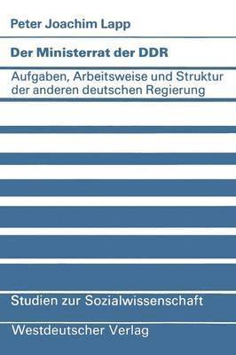 bokomslag Der Ministerrat der DDR