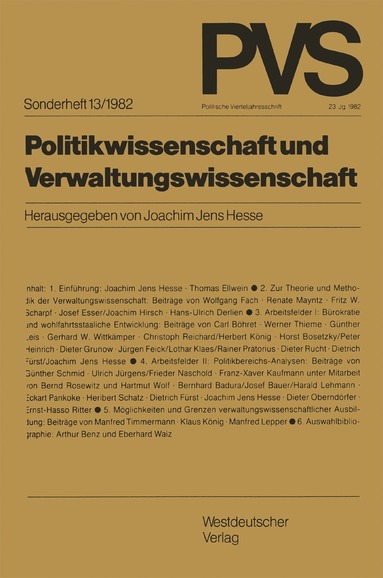 Joachim Jens Hesse - Politikwissenschaft und Verwaltungswissenschaft, Häftad