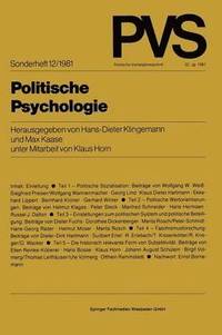 bokomslag Politische Psychologie