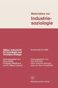 bokomslag Materialien zur Industriesoziologie