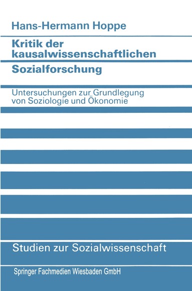 bokomslag Kritik der kausalwissenschaftlichen Sozialforschung