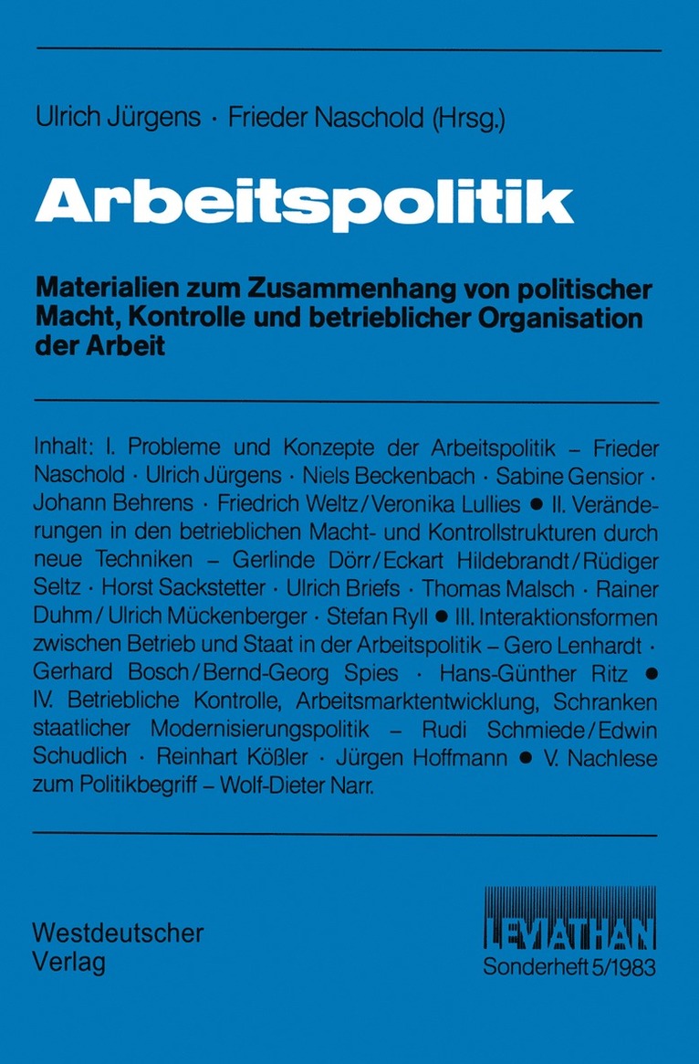 Arbeitspolitik 1