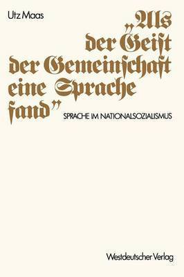 bokomslag ?Als der Geist der Gemeinschaft eine Sprache fand"