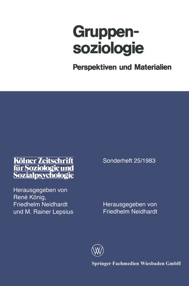 Friedhelm Neidhardt - Gruppensoziologie, Häftad