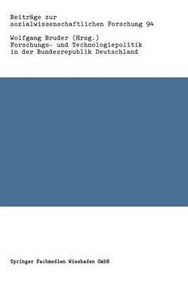 bokomslag Forschungs- und Technologiepolitik in der Bundesrepublik Deutschland