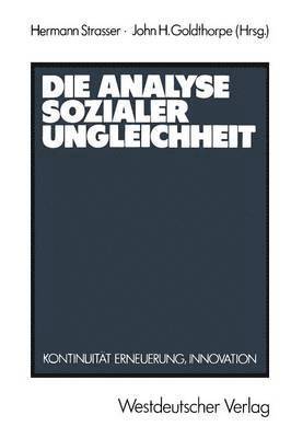 bokomslag Die Analyse sozialer Ungleichheit