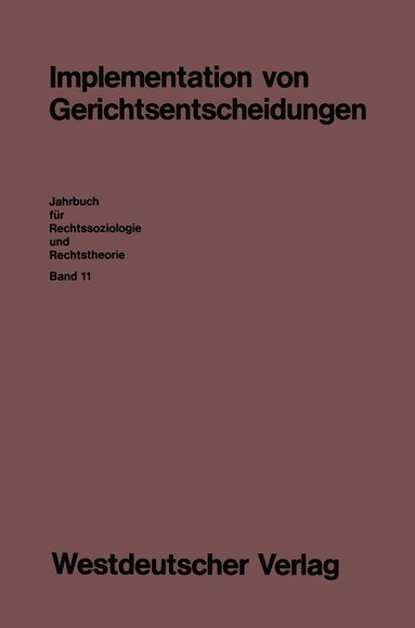 Rüdiger Voigt - Implementation von Gerichtsentscheidungen, Häftad
