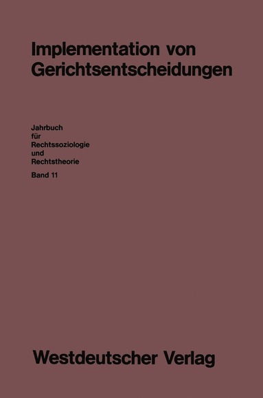 bokomslag Implementation von Gerichtsentscheidungen